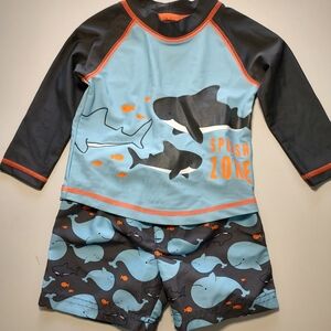 Infant Boys Swim Trunks and Rashguard Shirt